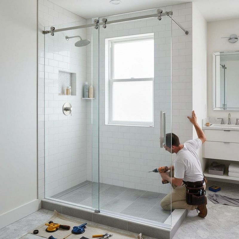 Shower Window Installation detail