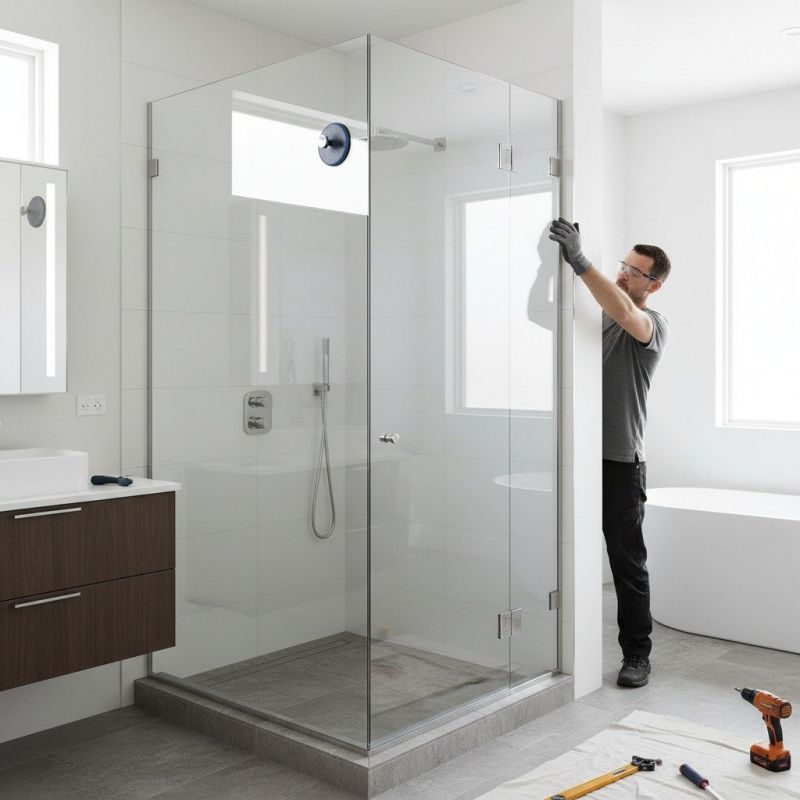 Shower Window Installation detail